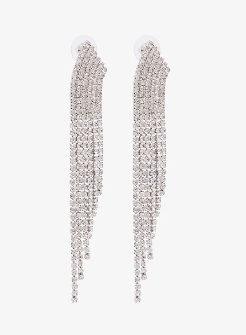 Ella Limited Edition Silver Statement Drop Down Earrings