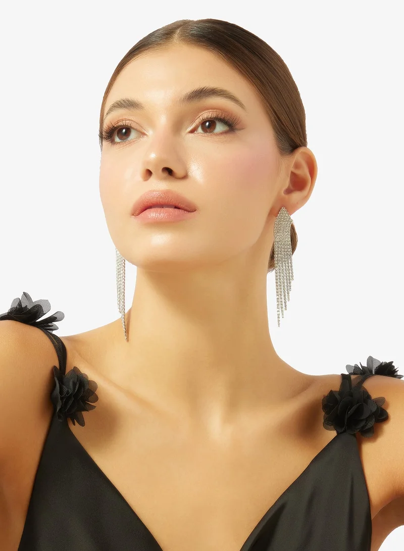 Ella Limited Edition Silver Statement Drop Down Earrings