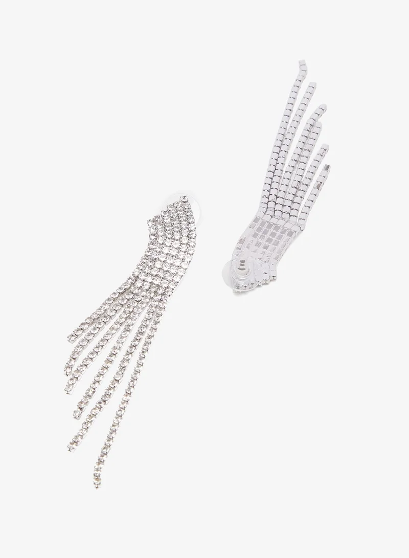 Ella Limited Edition Silver Statement Drop Down Earrings