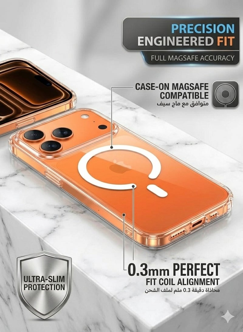 إكسيفين كفر شفاف كريستال لهاتف Apple iPhone 17 Pro Max مضاد للاصفرار والصدمات والخدوش – غطاء حماية شفاف قوي مقاوم للسقوط لآيفون 17 برو ماكس 6.9 إنش عالي الوضوح نحيف وأنيق - Image 5