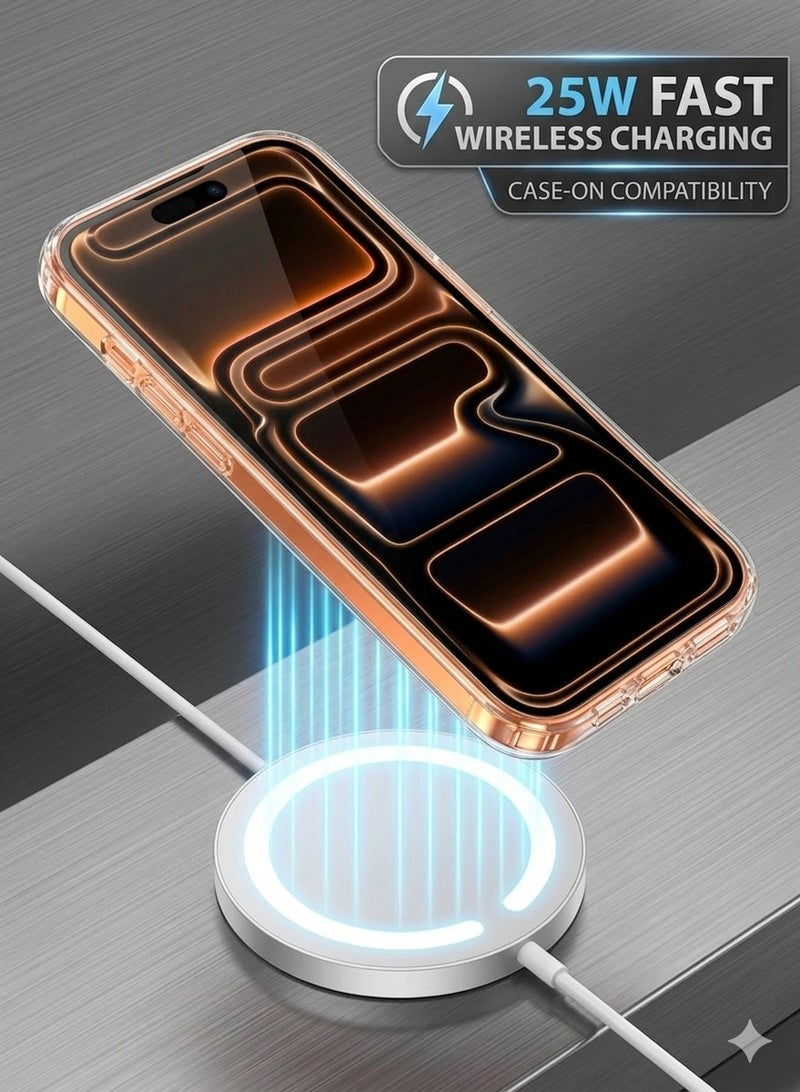 إكسيفين كفر شفاف كريستال لهاتف Apple iPhone 17 Pro Max مضاد للاصفرار والصدمات والخدوش – غطاء حماية شفاف قوي مقاوم للسقوط لآيفون 17 برو ماكس 6.9 إنش عالي الوضوح نحيف وأنيق - Image 3