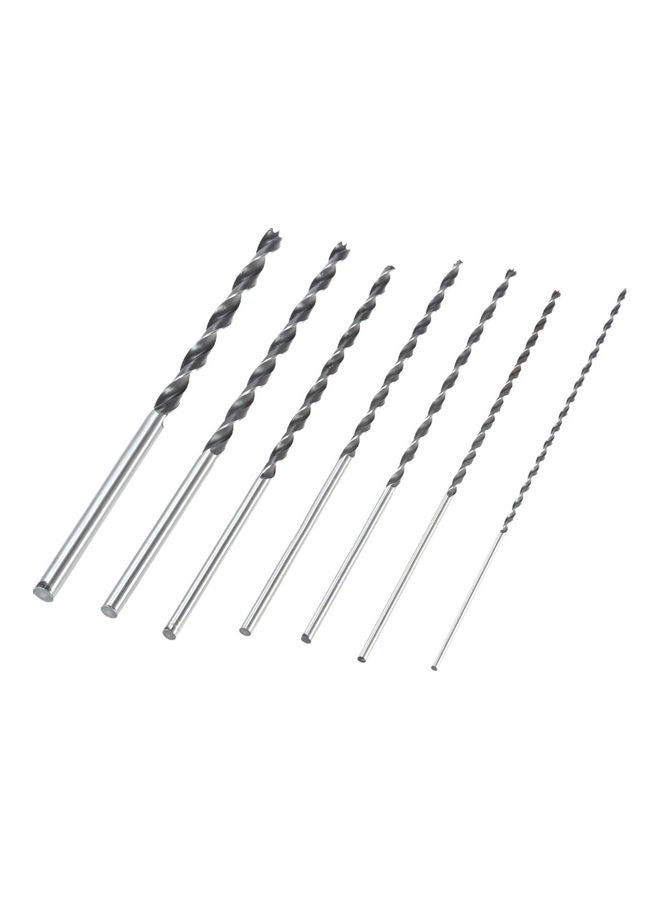 NIBEMINENT 7-Piece Extra Long High Carbon Steel Drill Bit Set Silver - Image 3