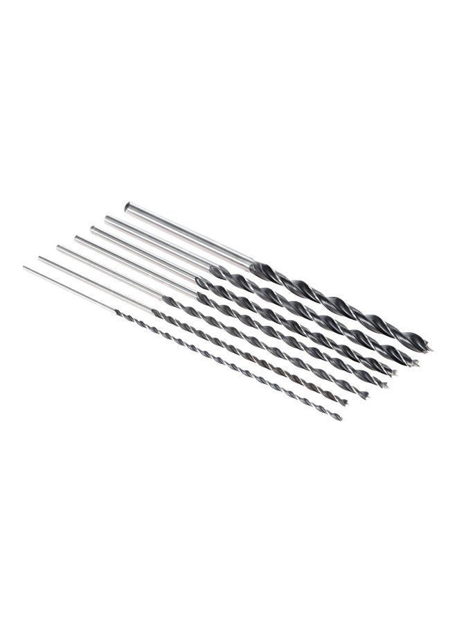 NIBEMINENT 7-Piece Extra Long High Carbon Steel Drill Bit Set Silver - Image 2