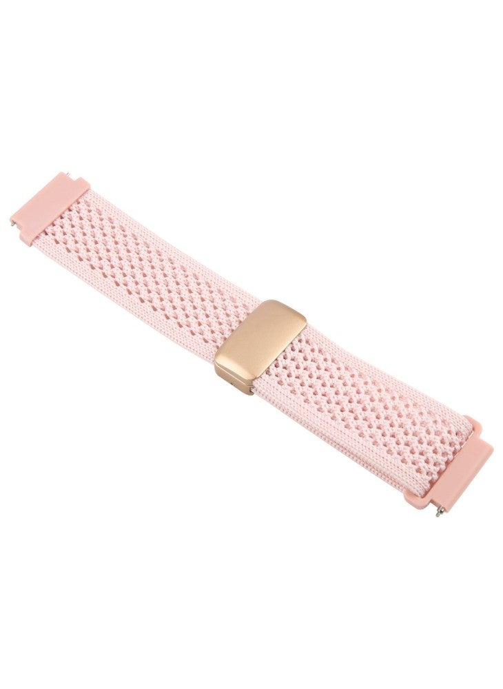 22mm Watch Strap for Huawei Watch GT 5 Pro/GT 5/GT 4/Watch 4/Samsung Galaxy Watch3 45mm/Huami Amazfit GTR 4 46mm Nylon Wristband - Dusty Pink - Image 3