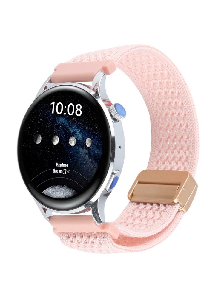 22mm Watch Strap for Huawei Watch GT 5 Pro/GT 5/GT 4/Watch 4/Samsung Galaxy Watch3 45mm/Huami Amazfit GTR 4 46mm Nylon Wristband - Dusty Pink - Image 2