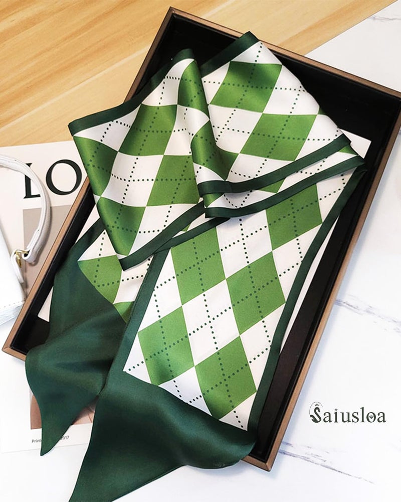 Saiusloa Purse Scarf For Handbags Head Scarves For Women's Hair Bags Scarfs Long Skinny Scarves Fashion Silky For Headbands-A26 - Image 5