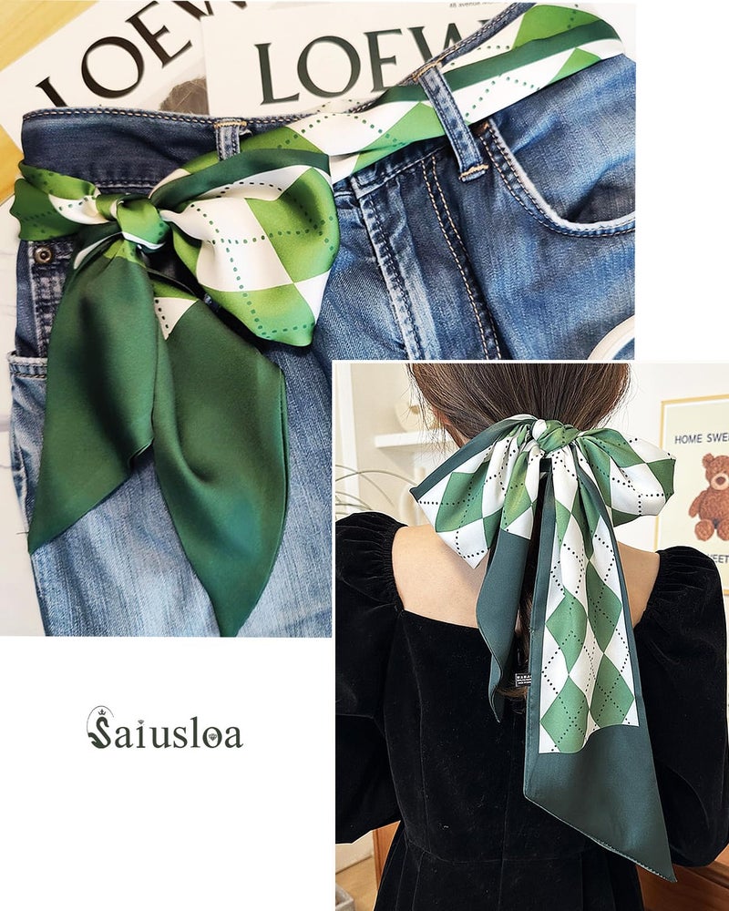 Saiusloa Purse Scarf For Handbags Head Scarves For Women's Hair Bags Scarfs Long Skinny Scarves Fashion Silky For Headbands-A26 - Image 2