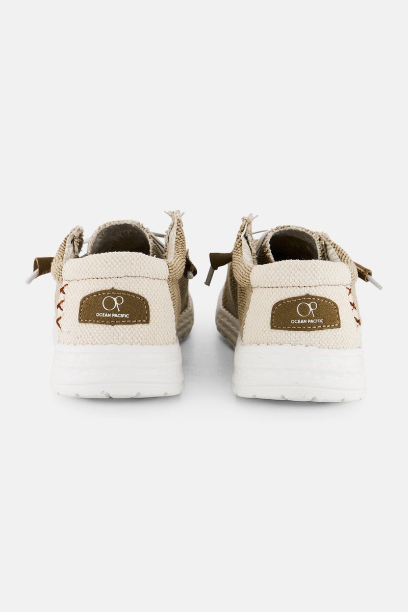 Ocean Pacific Men Lace Up Casual Shoes, Beige - Image 2