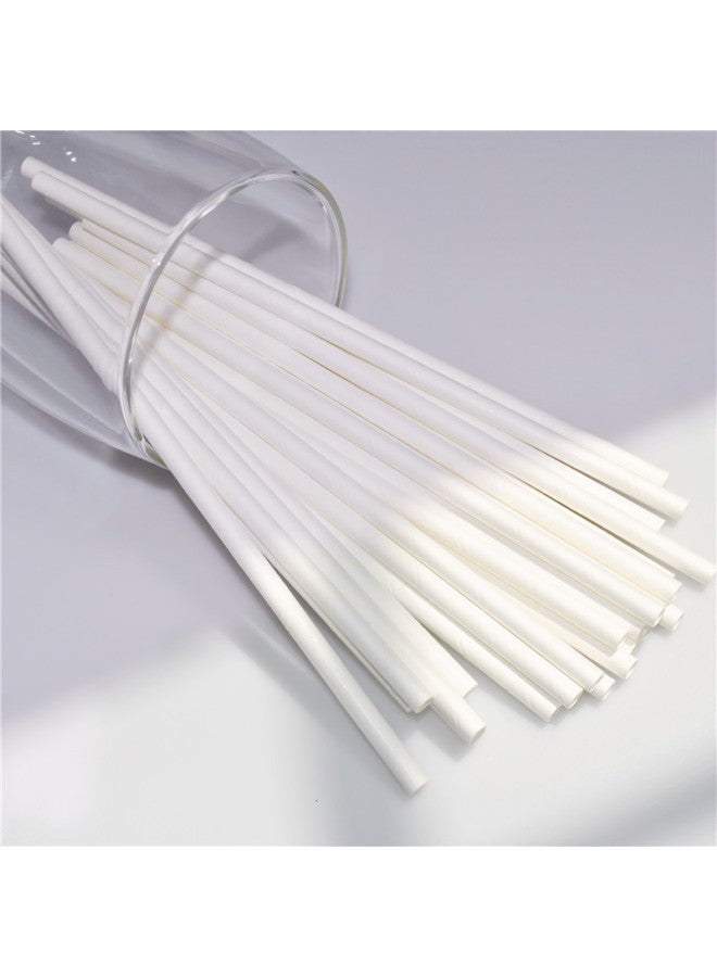 2021 Disposable White Kraft Solid Color Environmentally Friendly Degradable Paper Straw Pearl Straw Customizable LOGO-Color:White-Specifications:8mm*197mm - Image 1