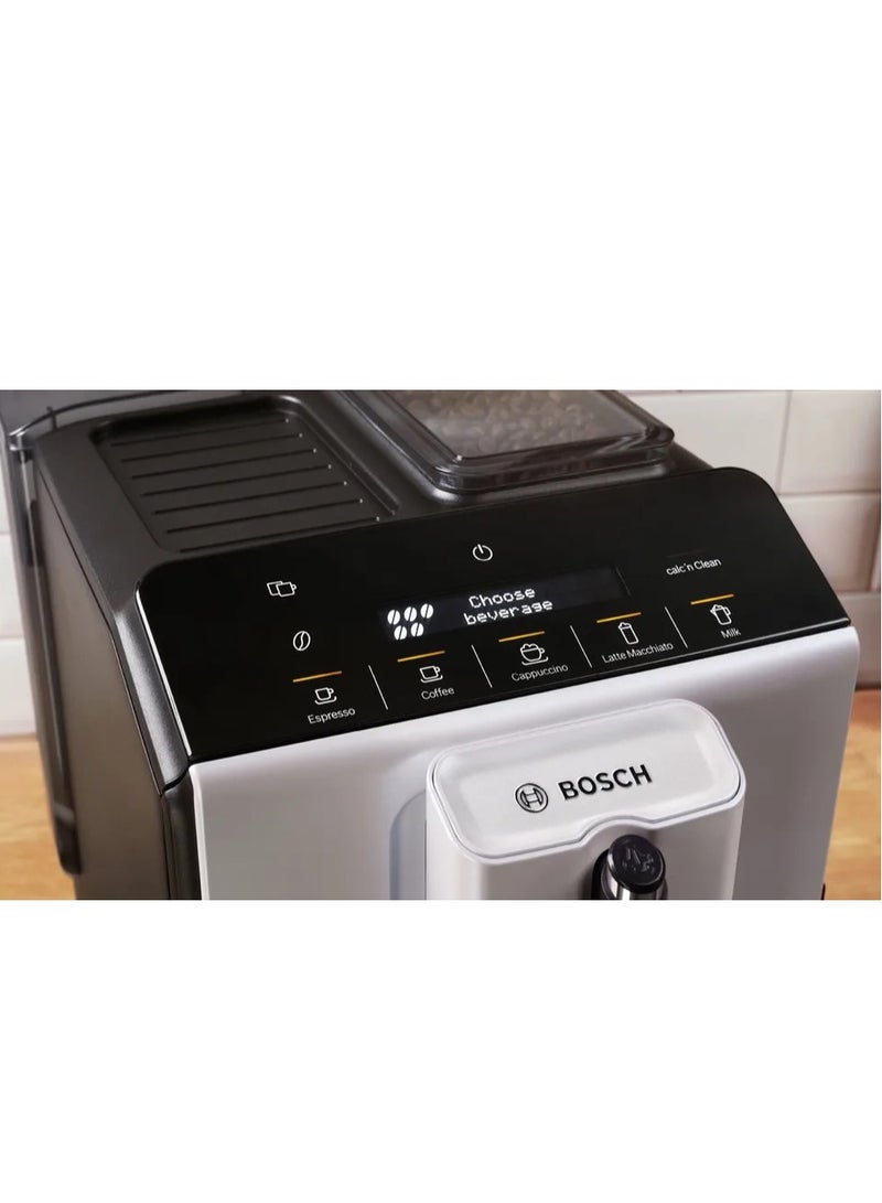 BOSCH Fully automatic coffee machine Series 2 Pump pressure 15.0 bar Volume water tank 1.4 l Capacity bean container 250 g Silver TIE20301 1.4 L 1300 W TIE20301 Silver - Image 5