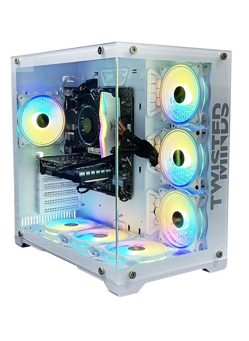 Setup Master - Gaming Pc with Intel Core i5-10400F Processor, H510M-K Motherboard, DDR4 16GB RAM RGB, 1TB M.2 SSD, NVIDIA GeForce RTX 3050 Graphics Card, 7 Fan Case White RGB Remote Control with Windows 11 Pro - Image 1