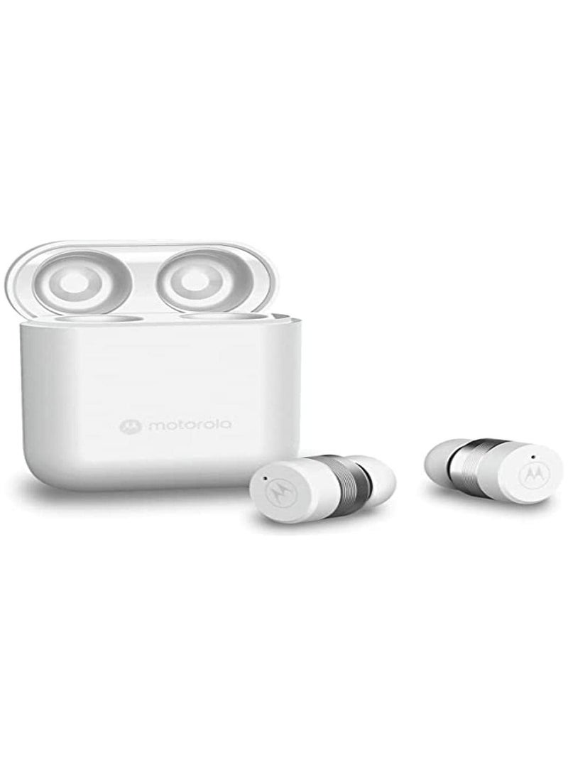 Motorola Sound Moto Buds 120 | Wireless Earphones | Bluetooth | Waterproof and Sweatproof | Touch and Voice Control White - Image 1