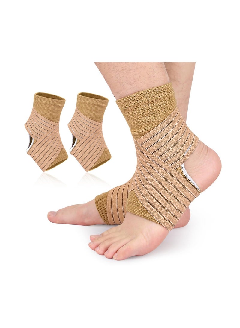 SYOSI Ankle Brace, Ankle Support Brace for Women Men, Adjustable Ankle Compression Sleeve with Stabilizer Wraps, Ankle Bandages Protectors for Sports, Sprained Ankle, Plantar Fasciitis Achilles Tendonitis  - Image 1