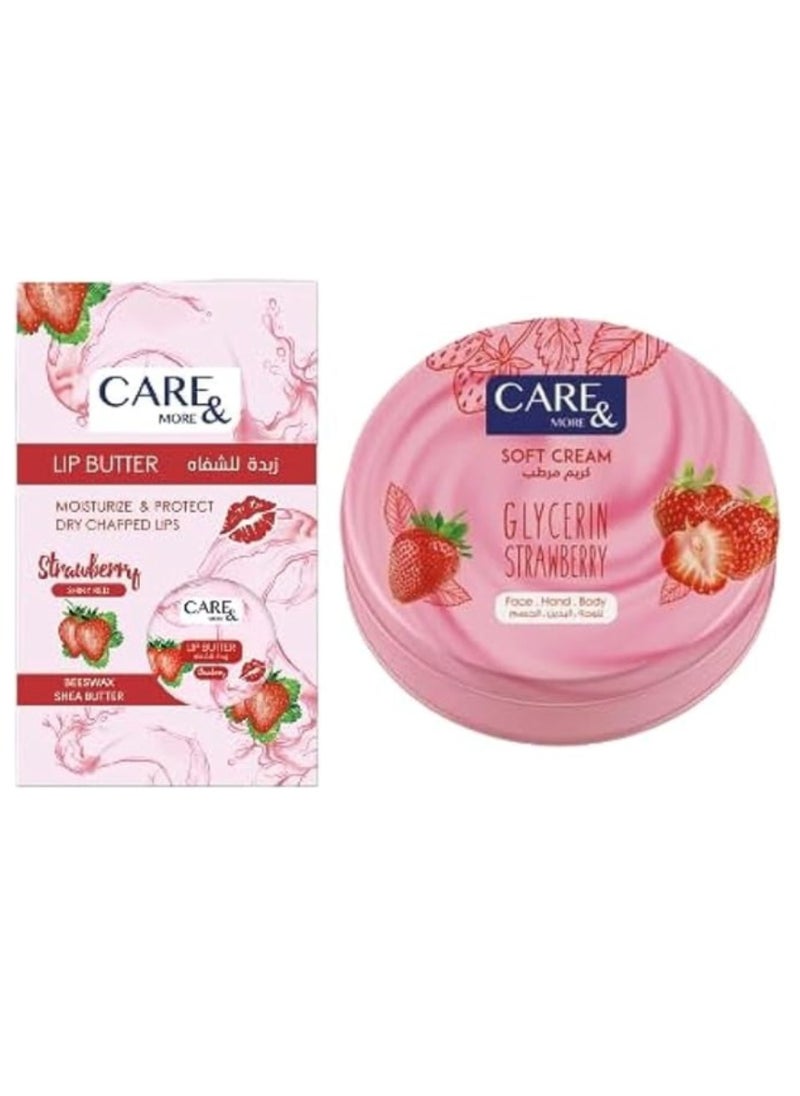 Care & More - Soft Cream With Glycerin Strawberry Pink 75ml - Image 1