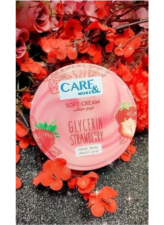 Care & More - Soft Cream With Glycerin Strawberry Pink 75ml - Image 1
