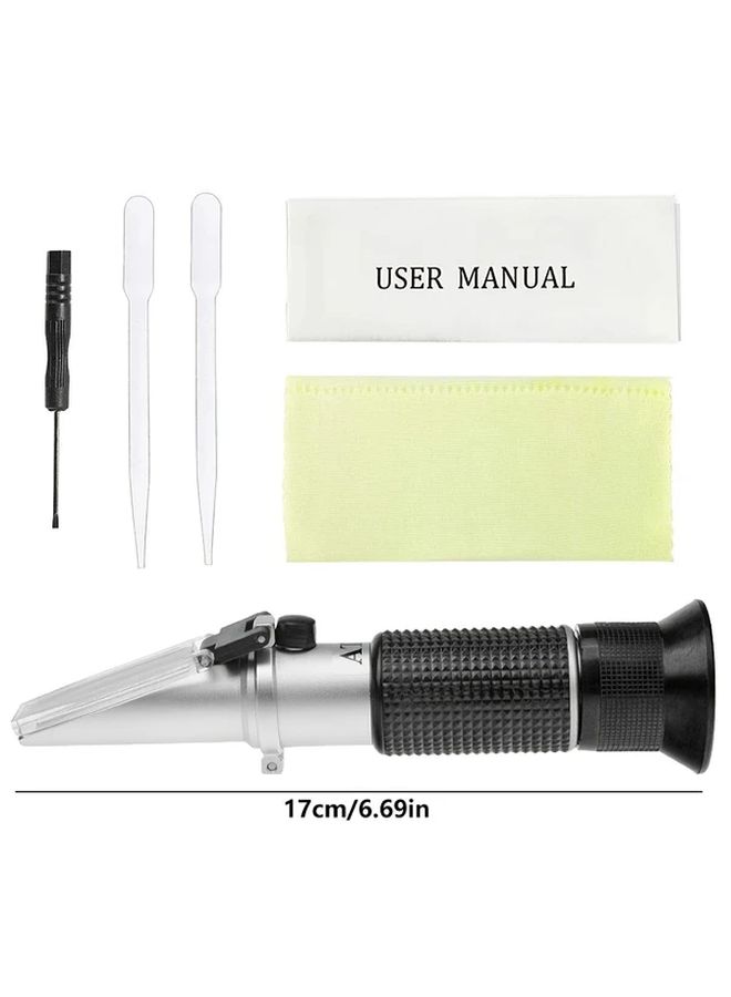 Black Handheld Refractometer Brix 0 To 32 Percent For Fruit Vegetable Honey - Image 2
