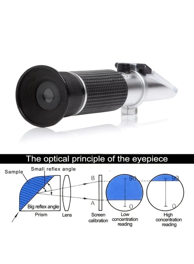 Black Handheld Refractometer Brix 0 To 32 Percent For Fruit Vegetable Honey - Image 3