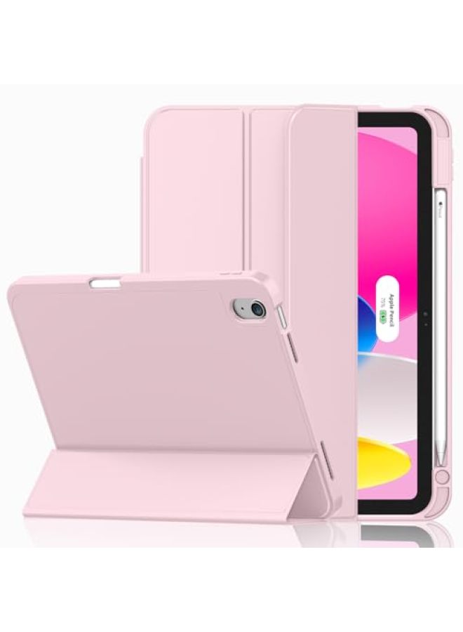 iMieet Case for iPad (A16)/iPad 10th Gen [11 Inch 2025/10.9 Inch 2022], Trifold Stand Smart Case with Pencil Holder and Soft TPU Back, Supports Touch ID (Black) - Image 1