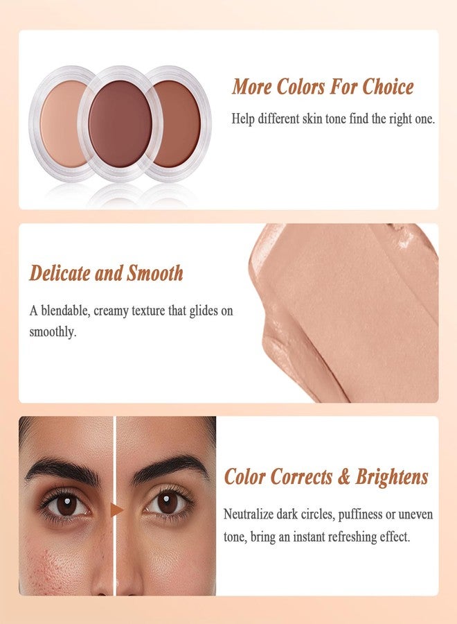 teerova Under Eye Brightener, Concealer Full Coverage for Dark circles, Lightweight Radiant Cream Under Eye Concealer (Warm Nude) - Image 4