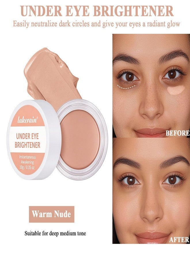 teerova Under Eye Brightener, Concealer Full Coverage for Dark circles, Lightweight Radiant Cream Under Eye Concealer (Warm Nude) - Image 2