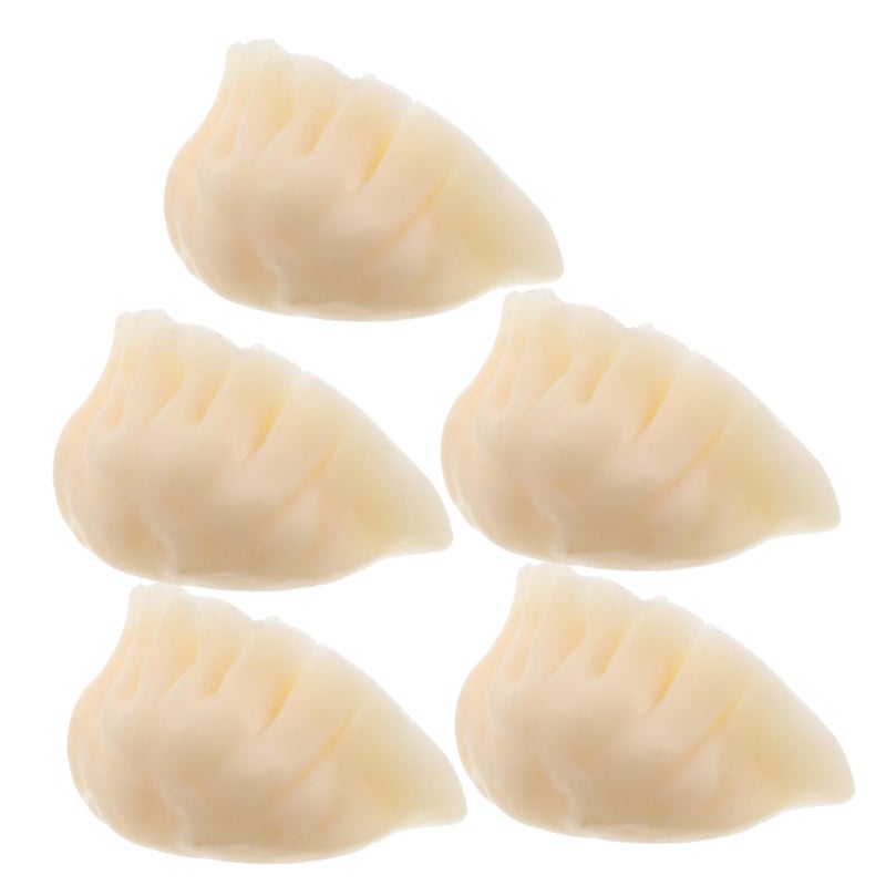 Realistic Artificial Dumpling Food Props 5 Pieces Kitchen Display Decor - Image 2