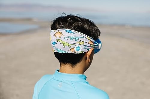 Splash Place KIDS SWIM GOGGLES with Fabric Strap - DINO | Fun, Fashionable, Comfortable - Tangle-Free, Swimming Goggles for Kids, Comfy Fabric Strap Goggles - Image 4