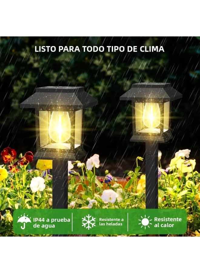 4PCS Outdoor Garden Solar Pathway Lights, Retro Waterproof Landscape Lamps for Courtyard, Grassland - Image 4