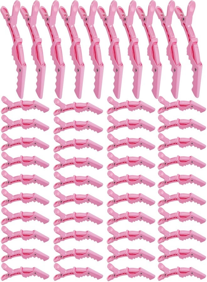 EXTRAPINS 50Pcs Alligator Hair Clips,Professional Hair Styling Clips for Styling Sectioning,Plastic Non Slip Hair Clips for Women with Wide Teeth & Double-Hinged Design(Pink) - Image 1