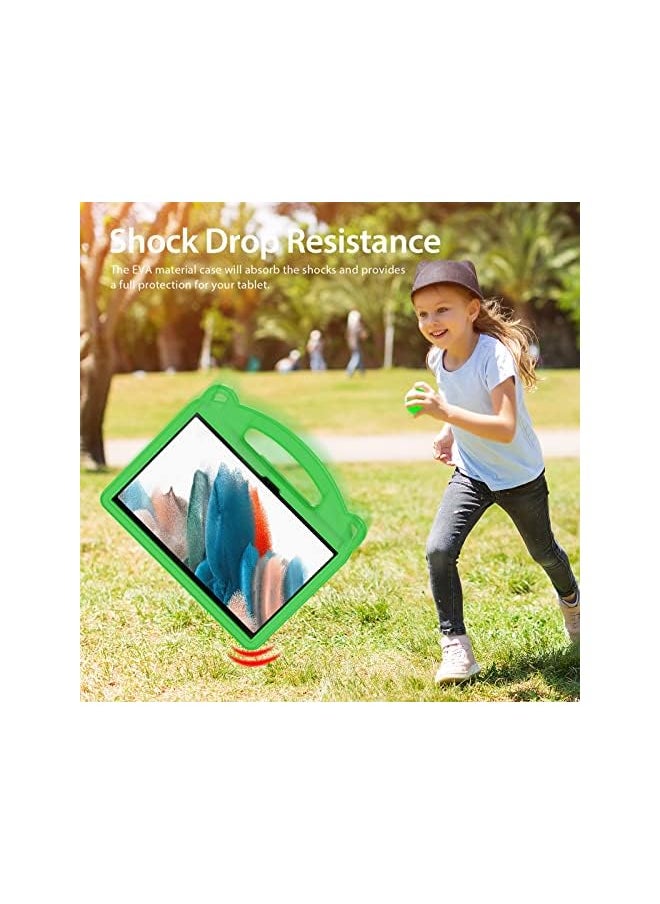 DUZZONA Case Cover For Samsung Galaxy Tab A8 10.5 Inch 2021(Sm-X200/Sm-X205/Sm-X207), Lightweight Shockproof Kids With Kickstand And Shoulder Straps For Galaxy Tab A8, Green  - Image 4