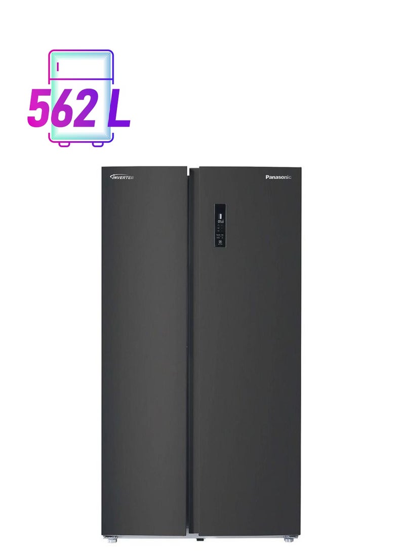 Panasonic 734l Gross Capacity 562l Net Capacity Premium Side By Side Refrigerator With Nutri Tafreez Hygienic Freezing Energy Efficient Inverter Compressor External Control Touch Panel Elegant Premium Finish Nr-bs734msae Matt Black-10 Year Compressor Warranty 362 kW NR-BS734MSAE Matt Black - Image 1