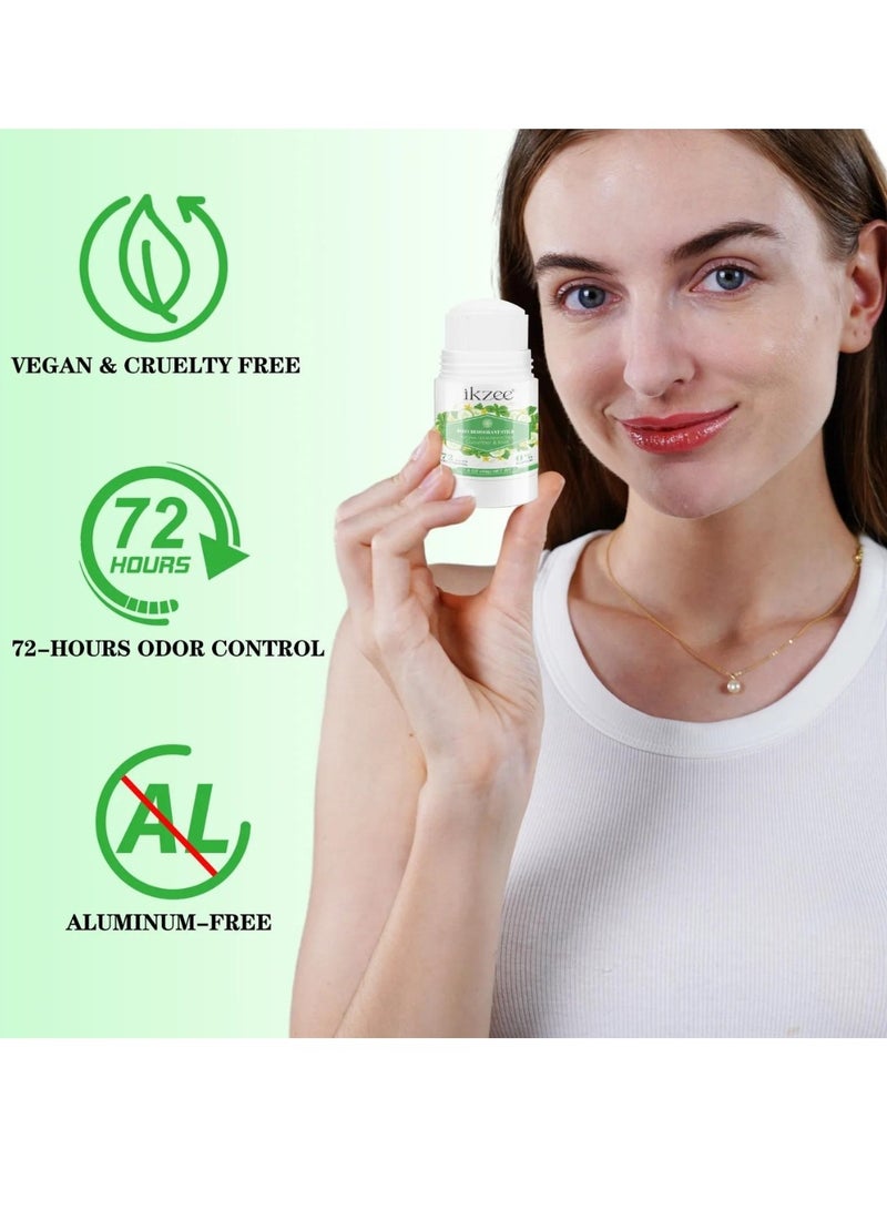 IKZEE Whole Body Deodorant Stick Cucumber and Mint 72 Hour Odor Control Aluminum Free Baking Soda Free Natural Scented Skin Safe for Armpit and Other Parts Odor Control Cream 40g - Image 2