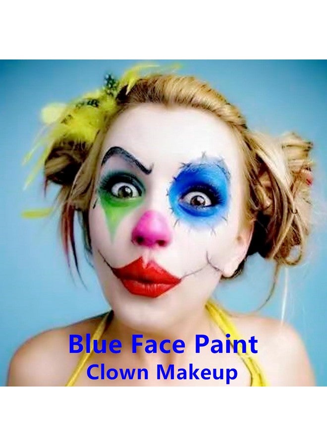 Go Ho 6 Colors Face Body Paint for Halloween Makeup,White &Black &Red&Yellow&Green&Royal Blue Face Paint,Waterproof Professional USA Flag Face Painting,Halloween Cosplay SFX Makeup Palette - Image 4