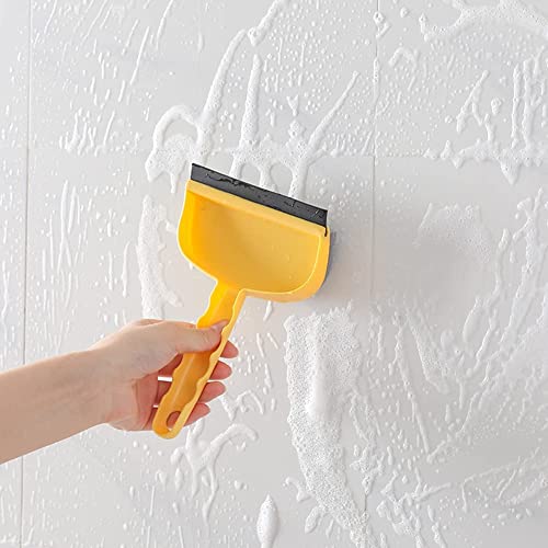 DHRUSIMI Glass Window Squeegee Cleaner Cleaning Sponge with Handle 2 in 1 Detachable Window Cleaning Sponge for Car Windshield Window Bathroom Mirrors & Kitchen Tile Cleaning Tool Pack of 1 (Yellow) - Image 3