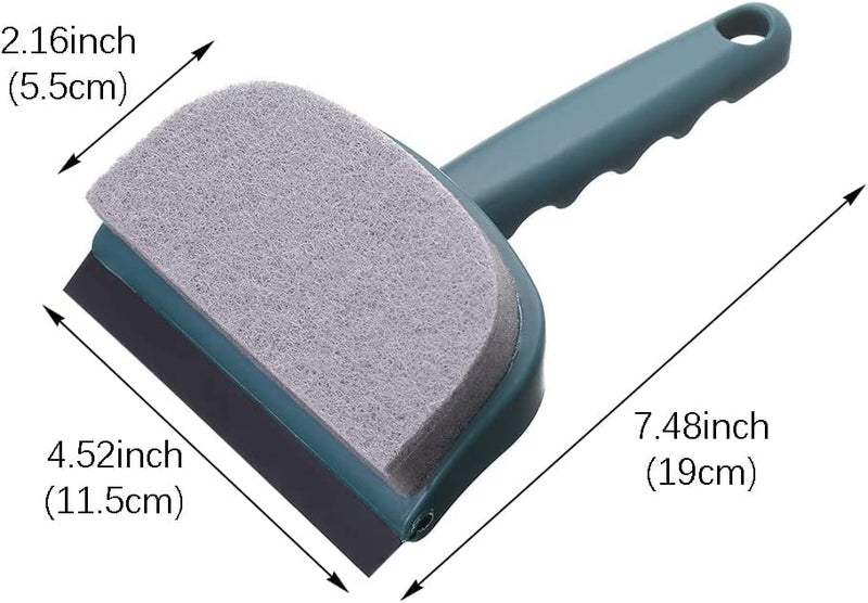 DHRUSIMI Glass Window Squeegee Cleaner Cleaning Sponge with Handle 2 in 1 Detachable Window Cleaning Sponge for Car Windshield Window Bathroom Mirrors & Kitchen Tile Cleaning Tool Pack of 1 (Yellow) - Image 2