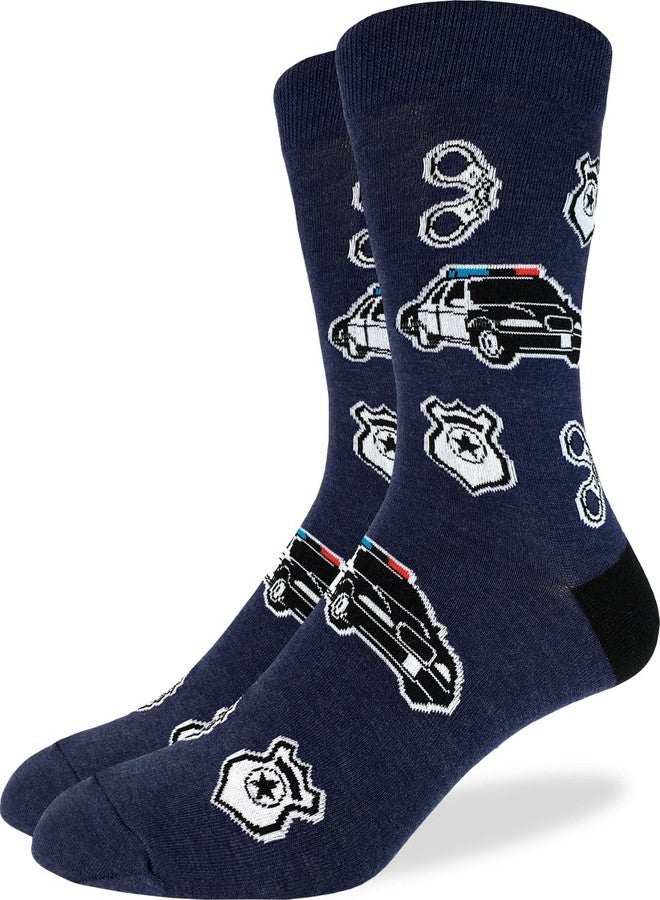 Good Luck Sock Men's Police Socks, Big & Tall, Shoe Size 13-17 - Image 1