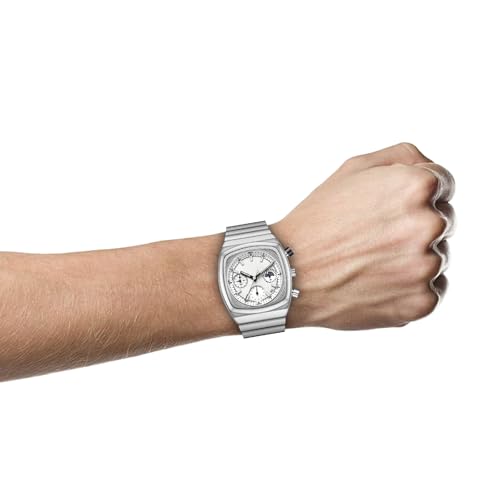 CILOA Mens Watches Chronograph Stainless Steel Waterproof Date Analog Business Fashion Wristwatch for Men（White） - Image 3