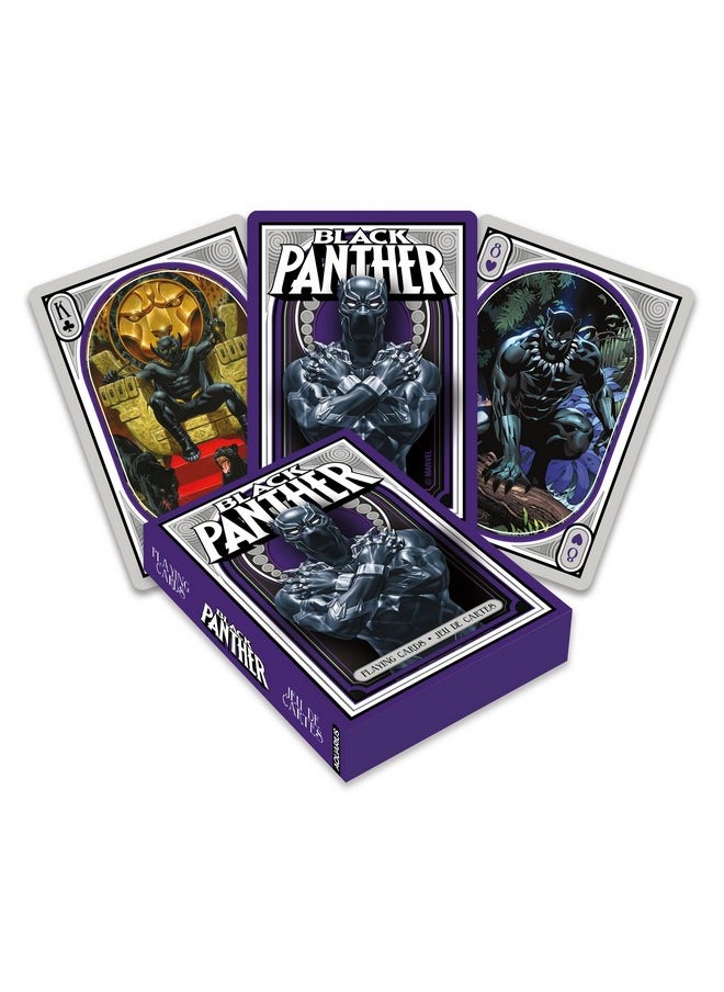 Aquarius Marvel Comics Black Panther Playing Cards - Black Panther Themed Deck Of Cards For Your Favorite Card Games - Officially Licensed Marvel Comics Merchandise & Collectibles 