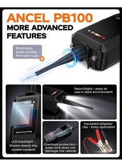 Ancel ANCEL PB100 Automotive Circuit Tester, 12 24V Power Circuit Probe Tester, Electrical Open&Short Finder, AC DC Voltage Diode Resistance Trailer Fuse Relay Tester, Activate Component Tool, 40FT Cable  - Image 4