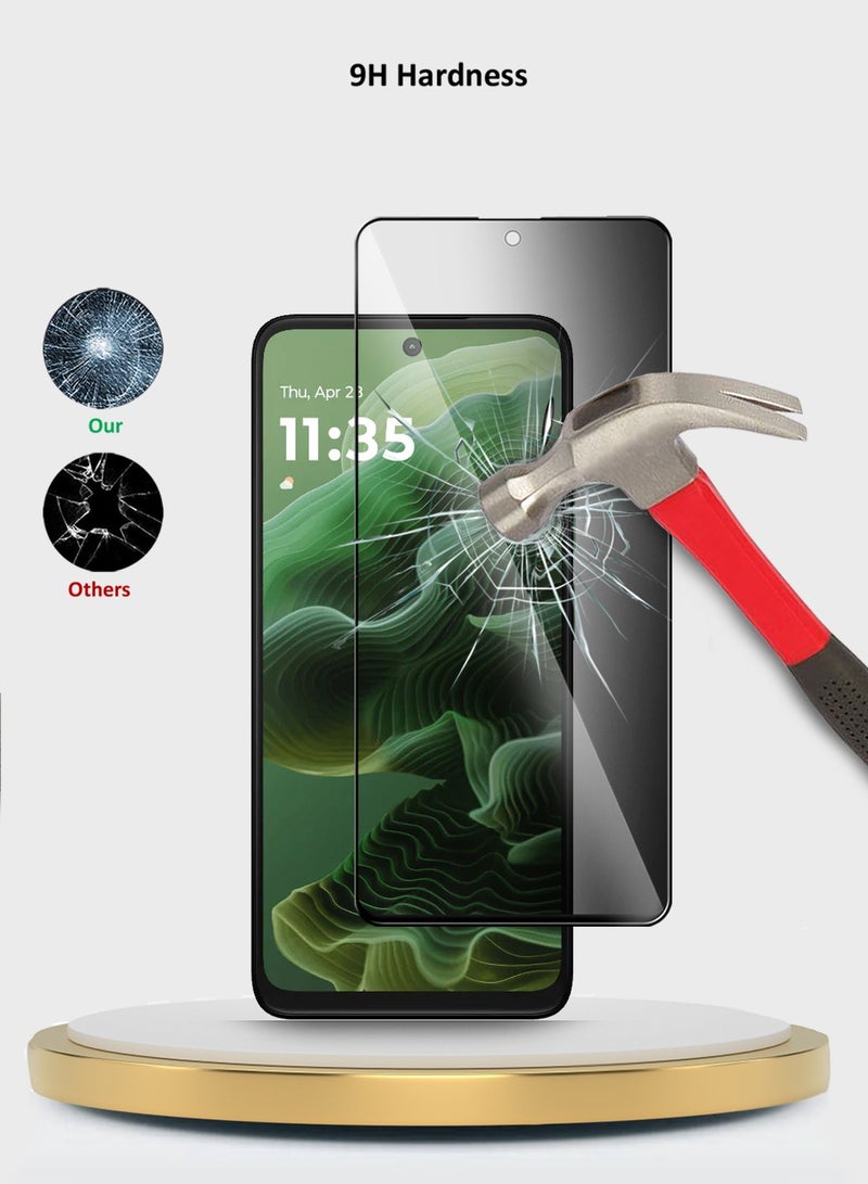 Wtech Motorola Moto G35 5G 2024 / Motorola Moto G05 4G 2025 / Motorola Moto G15 4G 2025 Premium E2E Series Privacy Full Glue Full Cover Tempered Glass Screen Protector (MSGECP) - Clear/Black - Image 3