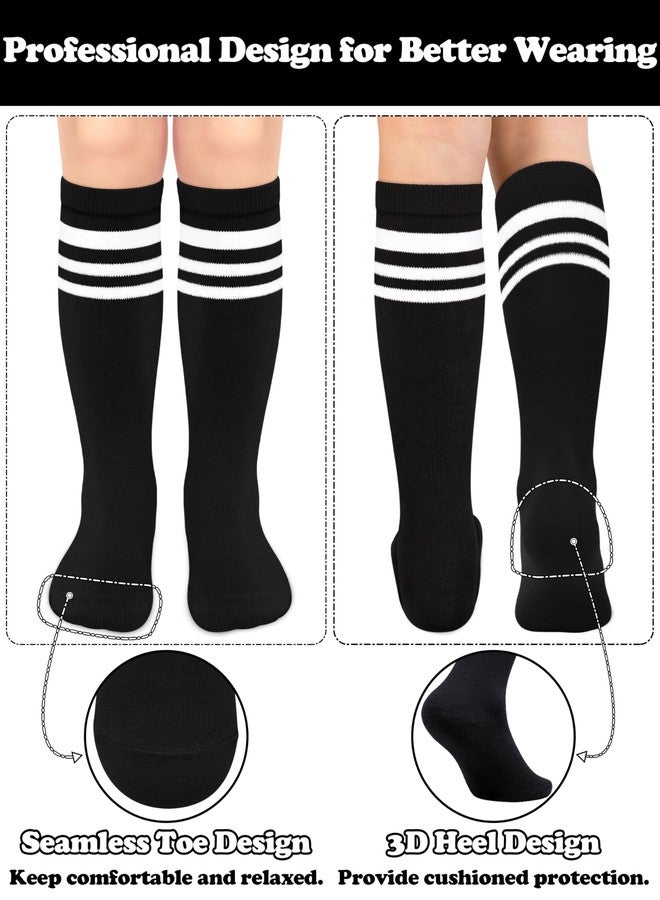 سارفيل جوارب كرة قدم للأطفال الصغار مقاس 4-5 سنوات، جوارب كرة قدم للأطفال من 4 إلى 6 سنوات، جوارب بيسبول للأطفال الصغار، جوارب بيسبول سوداء للأولاد. - Image 2