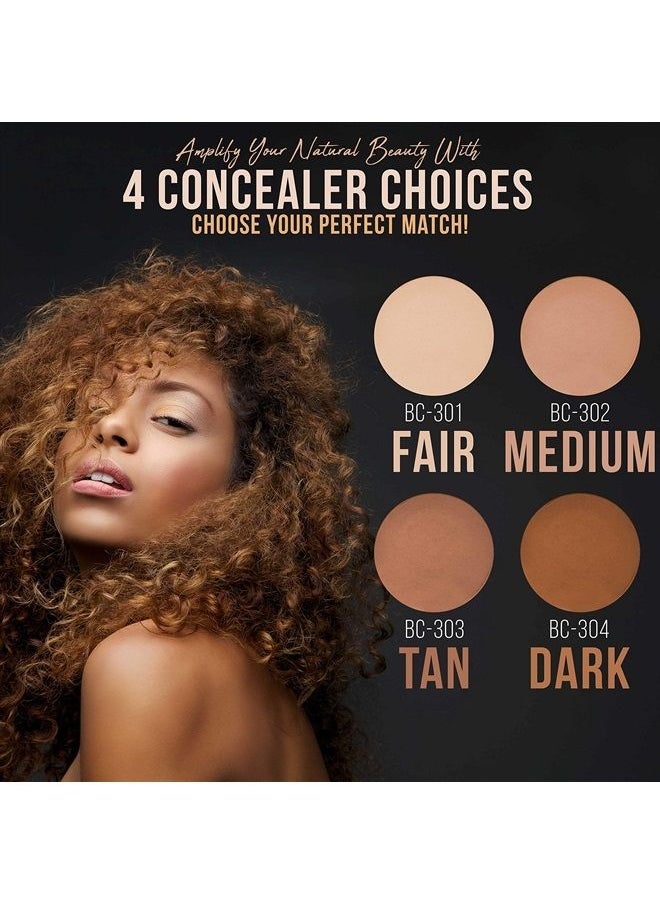Belloccio High Definition Tan Shade Makeup Concealer 5 gram Jar - Conceal Imperfections, Hide Blemishes, Dark Under Eye Circles, Cosmetic Cream - Use Under Airbrush Foundation  - Image 4