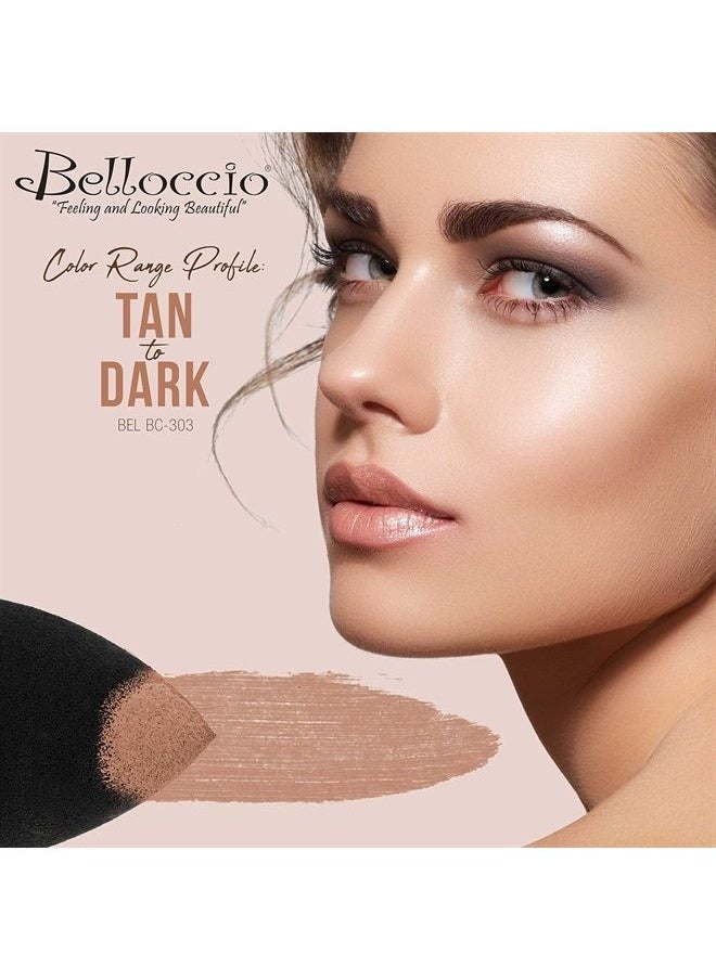 Belloccio High Definition Tan Shade Makeup Concealer 5 gram Jar - Conceal Imperfections, Hide Blemishes, Dark Under Eye Circles, Cosmetic Cream - Use Under Airbrush Foundation  - Image 3