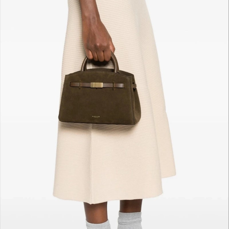 Demellier Hudson Small Suede Bucket Bag - Image 2