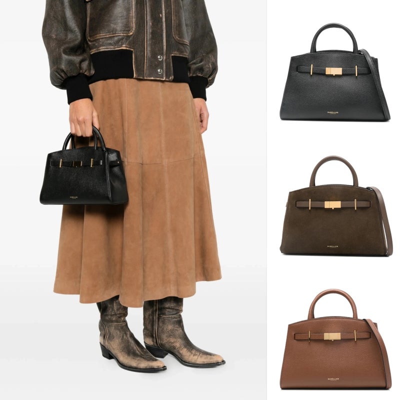 Demellier Hudson Small Suede Bucket Bag - Image 1