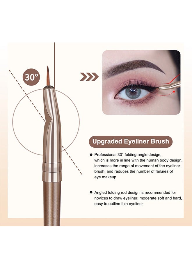 مانجي مجموعة فرش مكياج 20 قطعة ، فرشاة مكياج عيون احترافية مع علبة هدايا ، فرش مكياج أدوات فرشاة أحمر الخدود ظلال العيون - Image 3