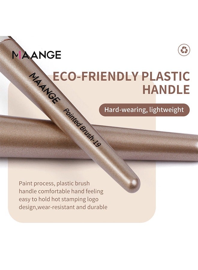 مانجي مجموعة فرش مكياج 20 قطعة ، فرشاة مكياج عيون احترافية مع علبة هدايا ، فرش مكياج أدوات فرشاة أحمر الخدود ظلال العيون - Image 5