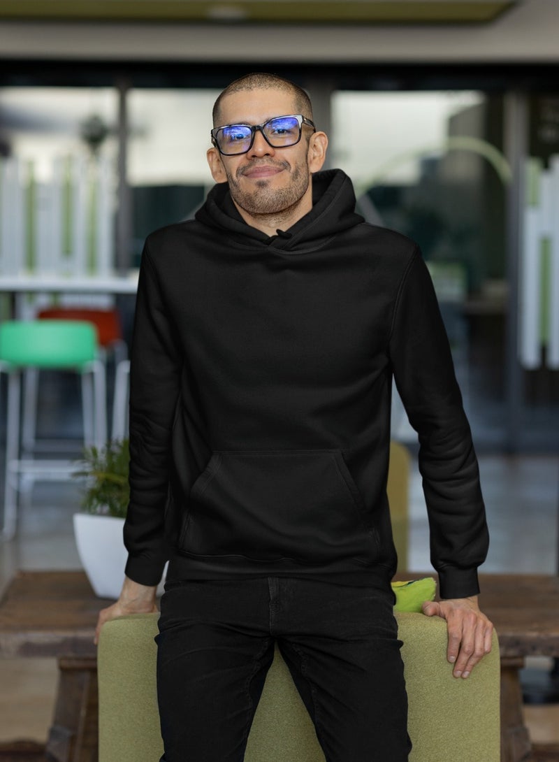 ZOOM Men's Hoodie with Blue Spider Design on the Back  - Image 2