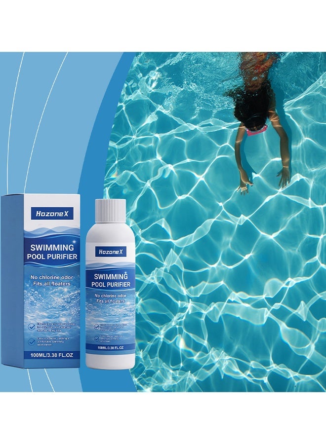 HOZONEX Swimming Pool Purifier, Pool Clarifier, Ultimate Clarity Booster For Crystal Clear Water, Fast Acting & Long Lasting, Reduces Cloudiness, Enhances Filter Performance, Safe For All Pools, 100ml - Image 2