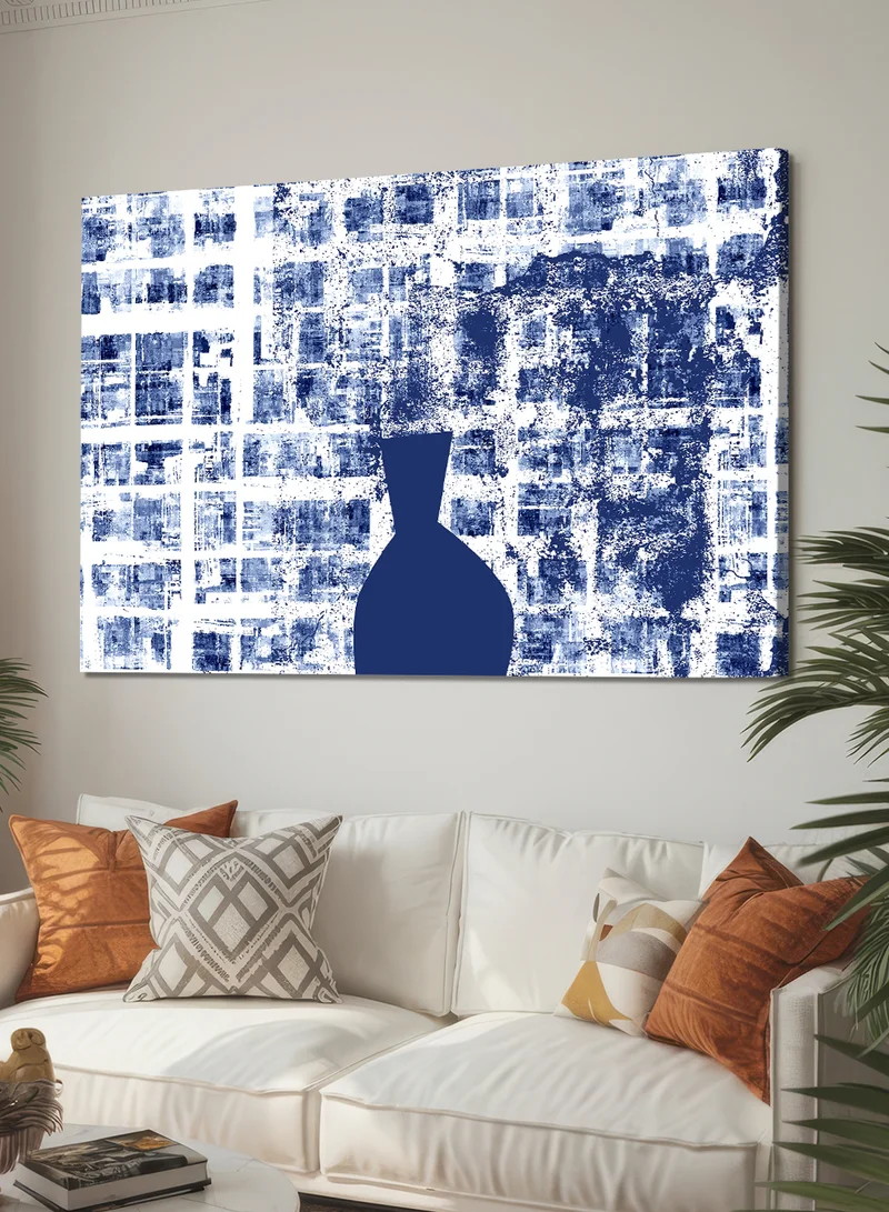 LOWHA Canvas Wall Art Stretched Over Wooden Frame with Abstract Design