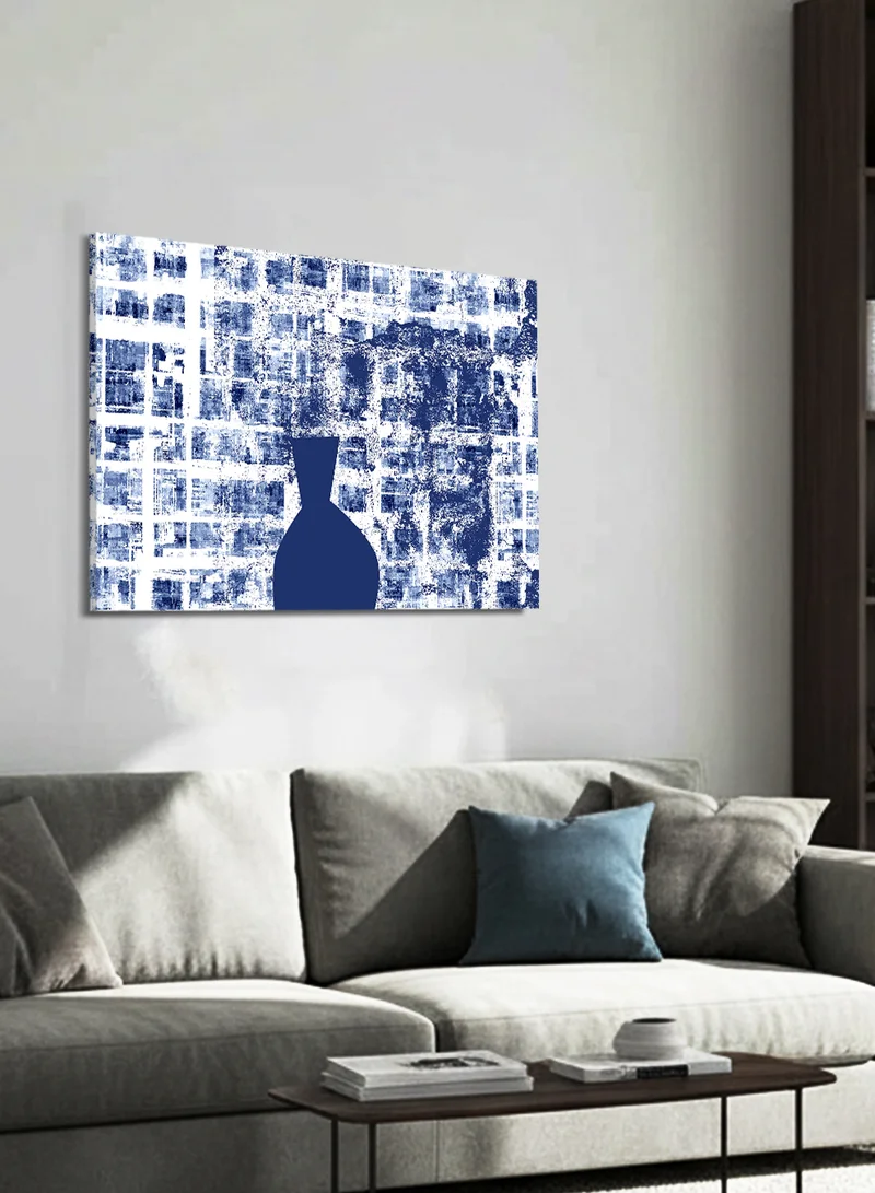 LOWHA Canvas Wall Art Stretched Over Wooden Frame with Abstract Design